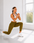 Olive leggings and bra set