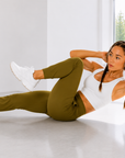 Olive leggings and bra set