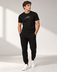Black cotton t-shirt men