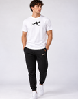 Men’s Cotton T-Shirt – White & Black