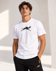 Men’s Cotton T-Shirt – White & Black