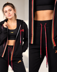 Women's Tracksuit – Black & Red