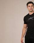 Black cotton t-shirt men