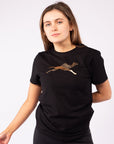Black cotton t-shirt women - GYMCAMEL
