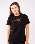 Black cotton t-shirt women - GYMCAMEL