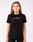 Black cotton t-shirt women - GYMCAMEL