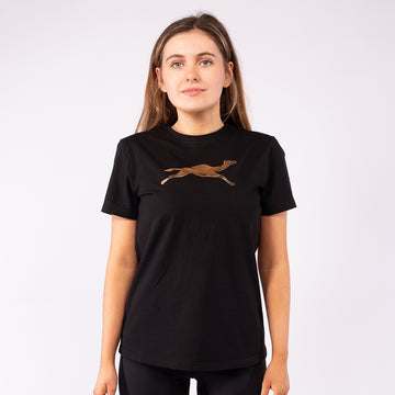 Black cotton t-shirt women - GYMCAMEL
