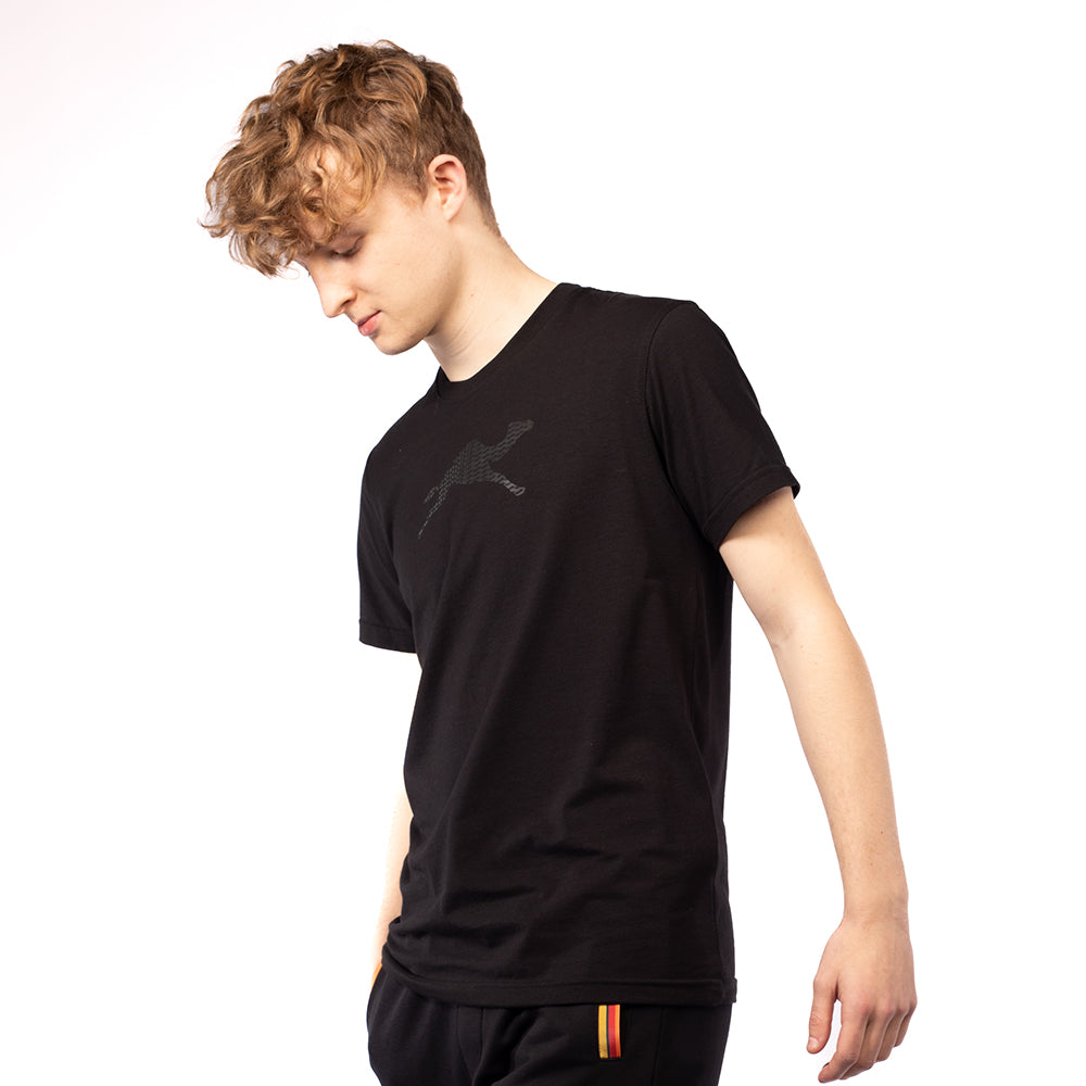 Denny Marl LS T-Shirt Black Marl - Mens Clothing from Attic Clothing UK