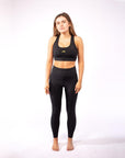 Black Leggings and Bra Set - GYMCAMEL