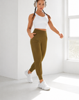 Olive leggings and bra set
