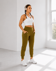 Olive leggings and bra set