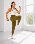 Olive leggings and bra set