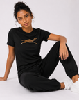 Black cotton t-shirt women