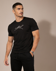 Black cotton t-shirt men