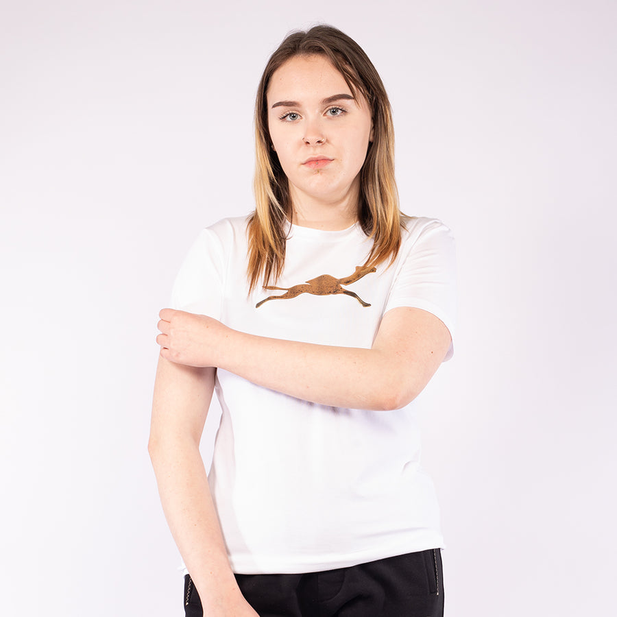 White cotton t-shirt women - GYMCAMEL