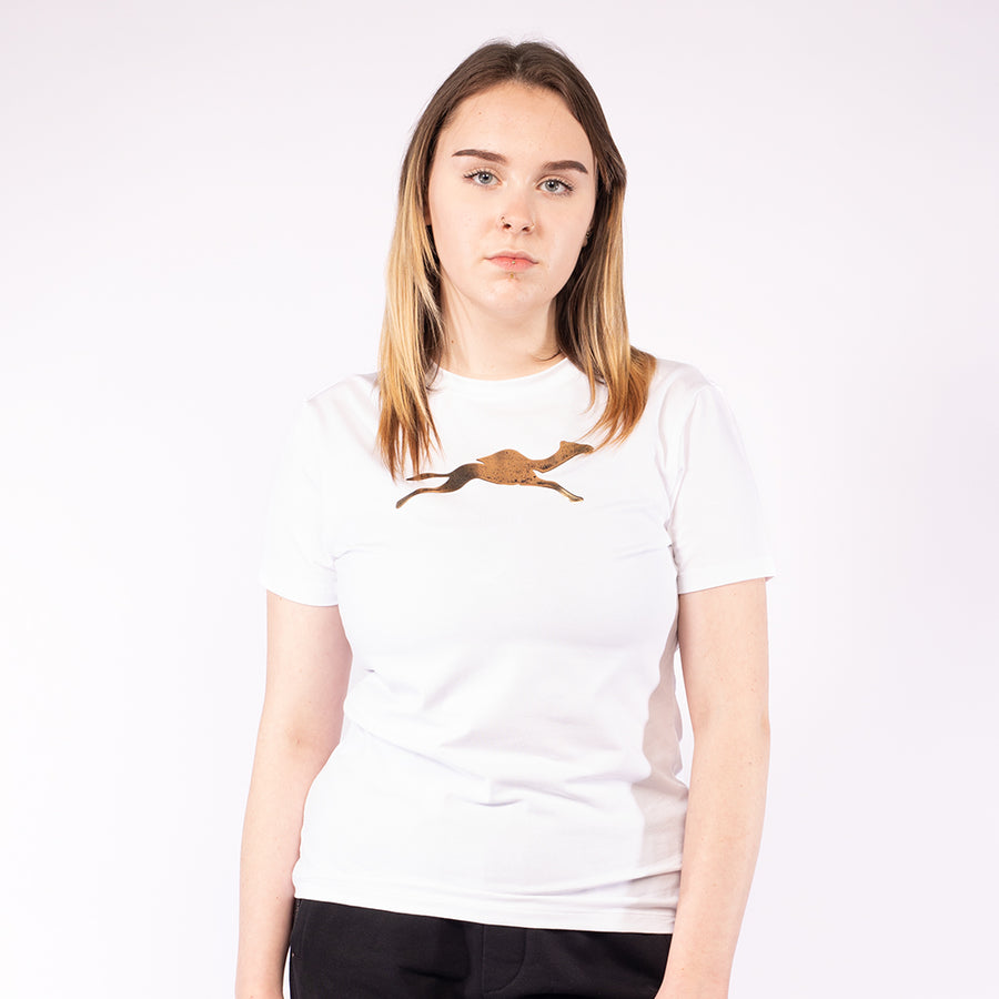 White cotton t-shirt women - GYMCAMEL