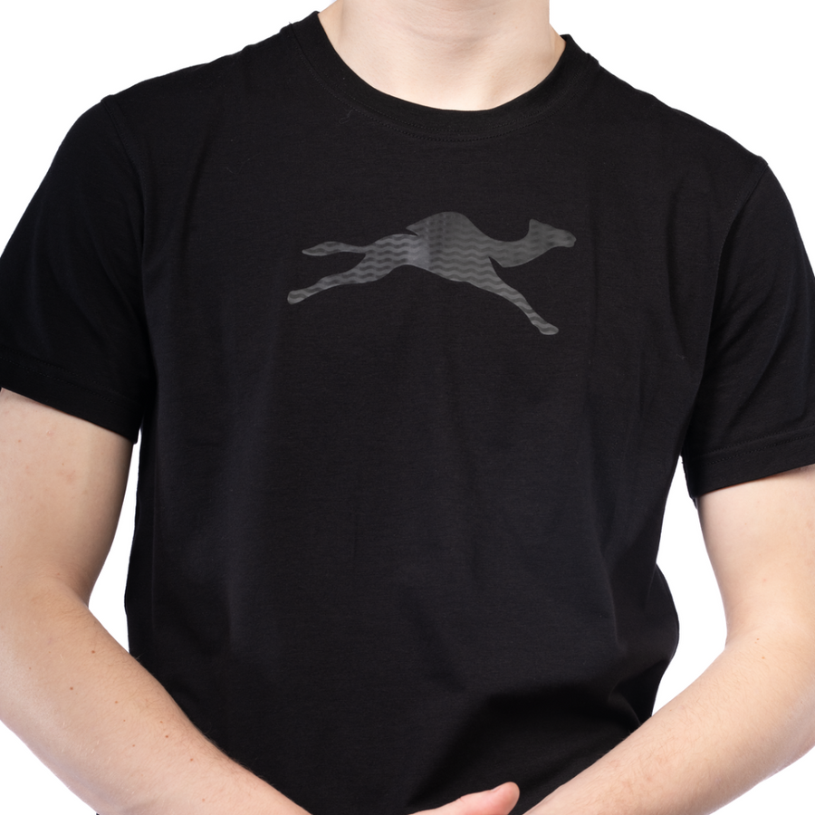 Black cotton t-shirt men - GYMCAMEL