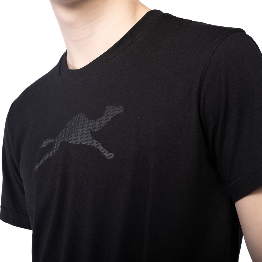 Black cotton t-shirt men - GYMCAMEL