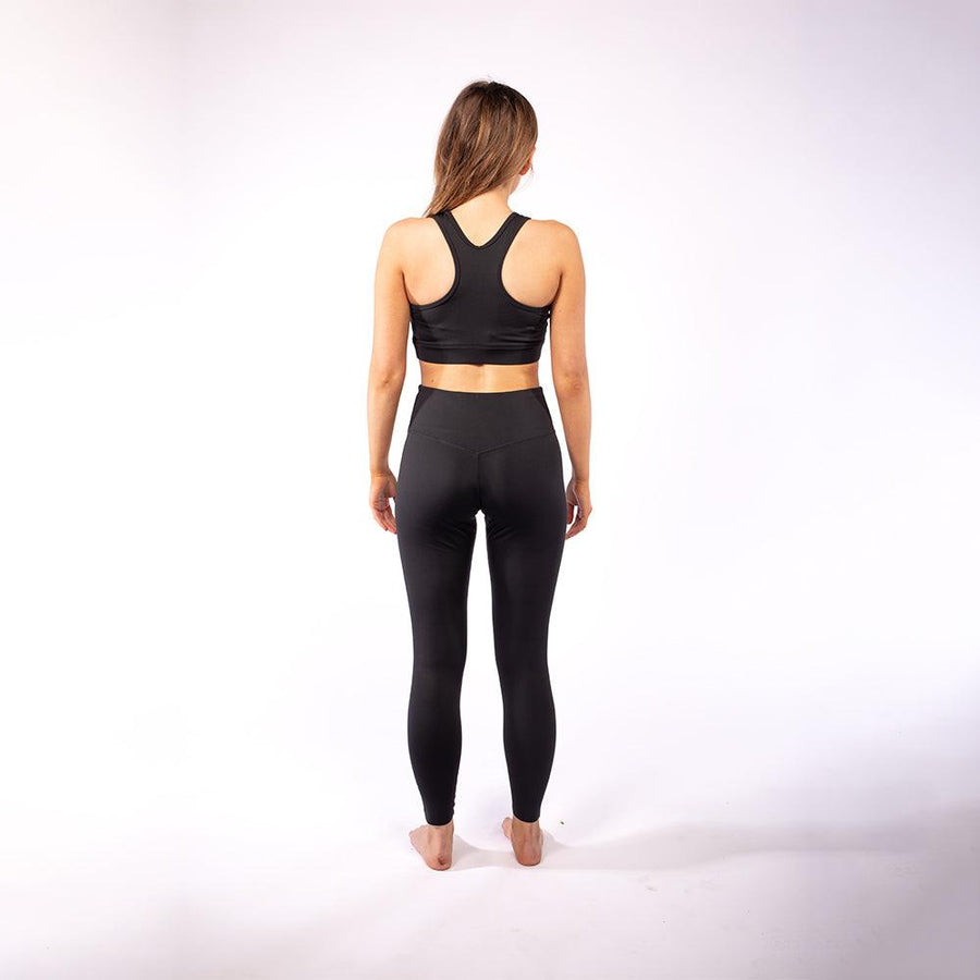 Black Leggings and Bra Set - GYMCAMEL