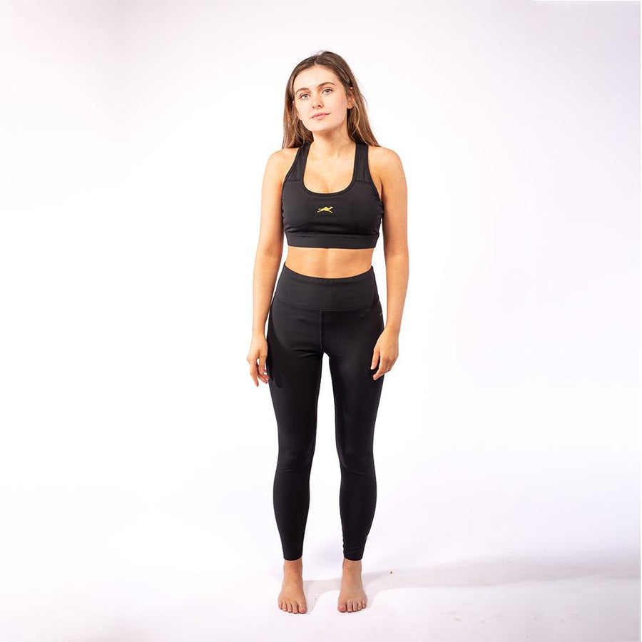 Black Leggings and Bra Set - GYMCAMEL