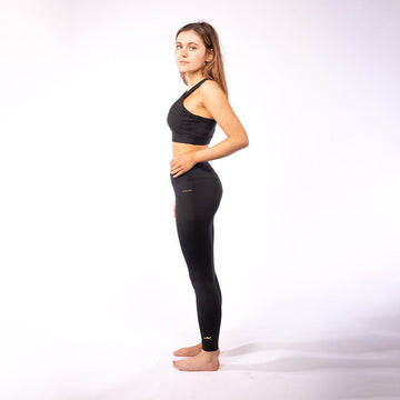 Black Leggings and Bra Set - GYMCAMEL